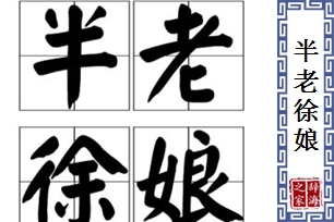 半老徐娘的意思、造句、近义词