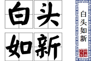 白头如新的意思、造句、反义词