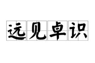 远见卓识的意思、造句、反义词
