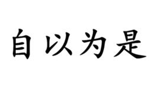 自以为是的意思、造句、近义词