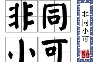 非同小可的意思、造句、反义词