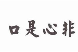 口是心非