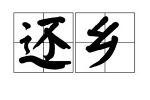 还乡的意思、造句、反义词