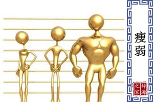 瘦弱的意思、造句、近义词