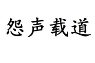 怨声载道的意思、造句、反义词