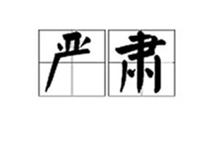 严肃的意思、造句、近义词