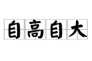 自高自大的意思、造句、反义词