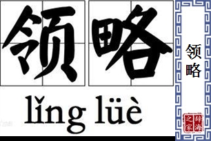 领略的意思、造句、近义词