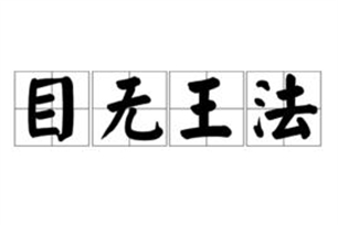 目无王法
