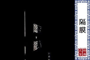 隔膜的意思、造句、近义词