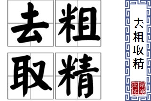 去粗取精的意思、造句、反义词