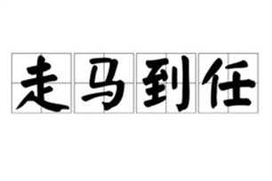 走马到任