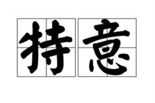 特意的意思、造句、反义词