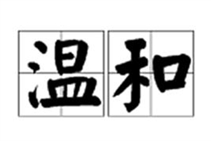温和的意思、造句、近义词