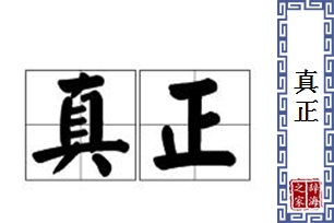 真正的意思、造句、近义词