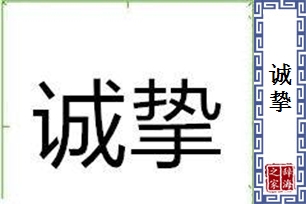 诚挚的意思、造句、反义词