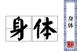 身体的意思、造句、近义词