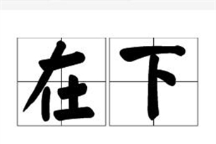 在下的意思、造句、近义词