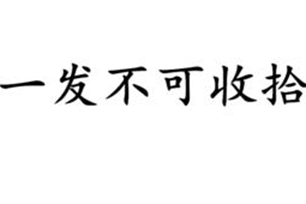 一发不可收拾