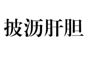 披沥肝胆