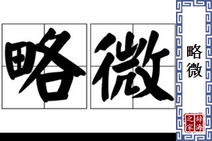 略微的意思、造句、近义词