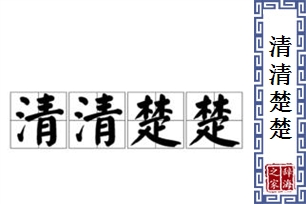 清清楚楚的意思、造句、反义词