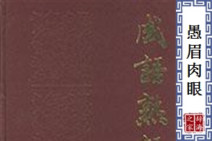 愚眉肉眼