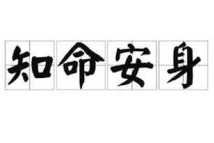 知命安身