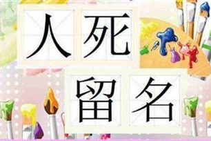 豹死留皮，人死留名