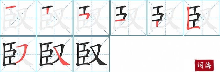 臤字怎么写图解
